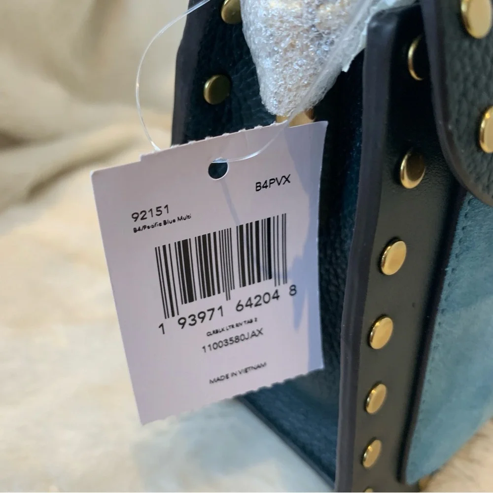 💙💛New - Coach - Tabby 26 In Blue Colorblock With Rivets💙💛 - Picture 7 of 11